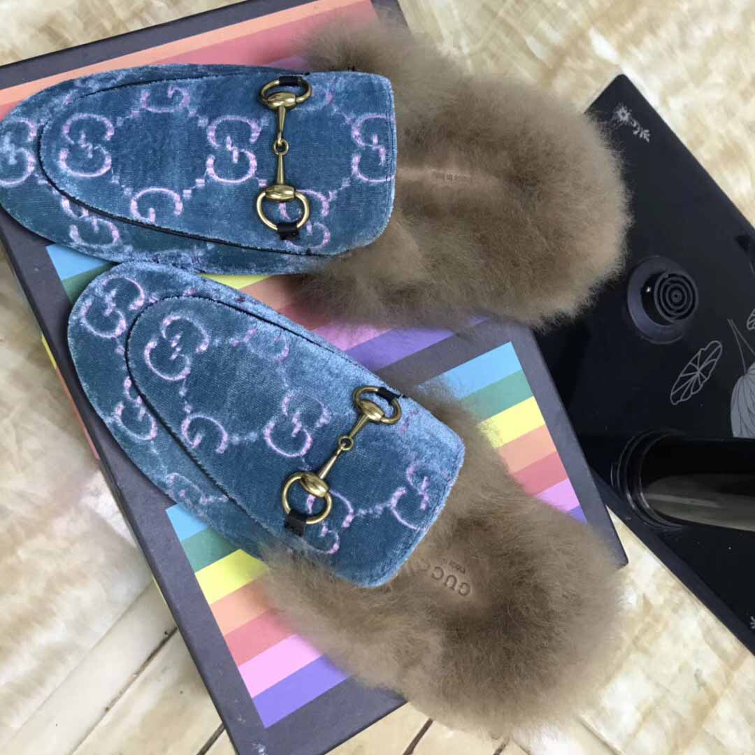 Gg velvet 2025 slipper